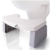 Amazy Toilettenhocker (klappbar, weiß) | Klo Stuhl für Erwachsene zur erleichterten Darmentleerung + Vorbeugung von Verstopfung, Hämorrhoiden, Pressschmerz, Blähungen und Reizdarm auf Toilette & WC - 1